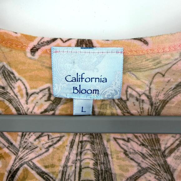 California Bloom Y2K Butterfly Burnout Top Size L - Picture 2 of 5